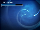 Fedora 13 resuming with Tux on Ice using the new Goddard theme