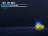 Fedora 9 hibernating with Tux on Ice